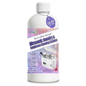 Ultrasonic Jewelry Cleaner Solution Concentrate – Gentle on Gold, Silver, Gemstones, Eyeglasses & Dentures, Removes Odors, Stains & Discoloration – Compatible with All Ultrasonic Cleaners, 16.9 fl oz in Saudi Arabia