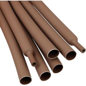 16.4ft 3:1 heat shrink tubing Dia"1/4"(6.4mm) industrial heat shrink tube heatshrink tubes heat shrink wrap wire shrink wrap tubing industrial tubing shrink tube for wires(Brown) in Saudi Arabia