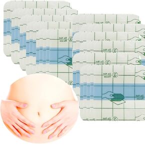 100PCS Belly Button Tape Medical Tape fits for Belly Button Plug Belly Button Shaper 5 * 5 CM Transparent Medical Tape Film Dressing in Saudi Arabia