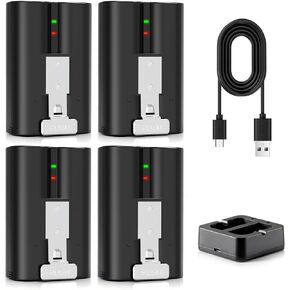 حلقة بطارية 3 عبوات مع محطة شاحن-6040mAh استبدال Li-ion لجرس الباب 2/3/4 ، عصا الكاميرا ، كاميرا الأضواء in Kuwait