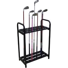 Golf Club Display Stand, 27 Hole Golf Club Stand Holder, Cue Storage Rack Mobile Golf Club Station Golf Club Organizer, Golf Club Protection Rack, Durable Golf Club Display Stand Made of Steel in Saudi Arabia