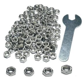 110pcs M2.5 Hex Nuts,304 Stainless Steel Hex Nuts Fasteners with M2.5 Hex Nut Driver Wrench,Bright Finish in Kuwait