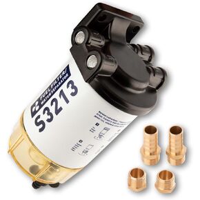 Fuel Filter,Boat Fuel Filter Kit Marine Fuel Water Separating Filter 10 Micron Filter S3213 Marine Engine Fuel Water Separator 3/8 Inch Fuel Filter for Marine Outboard Motor Mercury Yamaha Replaces in Kuwait