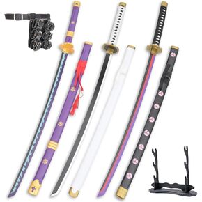 Cold Blade Katana Sword - 41 inches Katana Replica with Holster Belt and Display Stand - Sword with Authentic Design Qiuhezi in Saudi Arabia