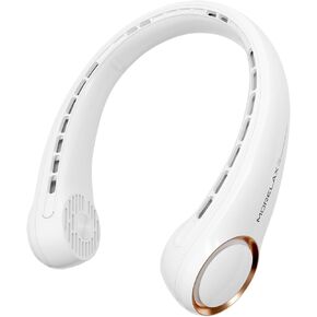 مروحة موريلاكس للرقبة، مروحة شخصية قابلة لإعادة الشحن عبر USB، مراوح محمولة خالية من الشفرة، 4000 مللي أمبير في الساعة، 3 سرعات، 72 هواء أسرع ليونة 360 درجة تبريد، فائقة الهدوء، هدية مناسبة للمنزل والمكتب والسفر والرياضة in Kuwait