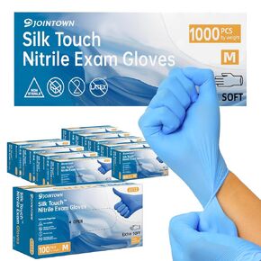 Jointown Nitrile Exam Gloves, Black Medical Gloves Disposable Latex Free Powder-Free For Exam, Food Prep Cleaning, Large Case of 1000, L in Kuwait
