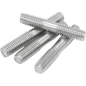 قضيب لولبي مزدوج الأطراف M6 M8 M10 M12 M16 A4 316 من الفولاذ المقاوم للصدأ ذو نهاية مزدوجة قضيب مسامير نهاية مزدوجة مسمار مسمار عصا أسنان قضيب خيط مزدوج الرأس (M10-2PCS، 120 مم) in Kuwait