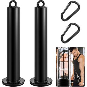 Lasnten 2 Set Weight Loading Pin with Clip Heavy Duty Attachment Fit 2 Inch Weight Plate for LAT Cable Pulley System Gym(Classical,1.9'' D X 12.6'' H) in Kuwait