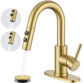 صنبور حمام أسود مع بخاخ سحب للأسفل، صنبور حمام بفتحة واحدة مع تصريف منبثق وخراطيم مرنة، صنبور حوض بمقبض واحد للزينة، المزرعة الحديثة، الغرور، الحمام in Kuwait