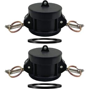 2PCS Camlock Fitting Type DC 2 inch with Gasket Seal, Dust Cap in Aluminum Antirust, Cam & Groove Hose Coupling for Water/Oil Flow Systems (Sliver, 2 inch) in Kuwait