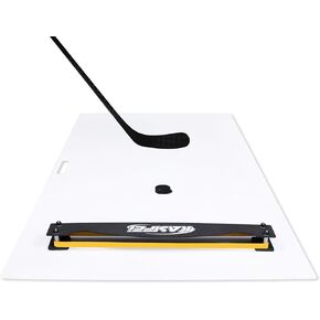 kasifei Professional Hockey Shooting Pad with Puck Rebounder - 60" x 30" Synthetic Ice Surface - Portable Training Equipment for Shooting, Passing and Stickhandling Performance in Kuwait