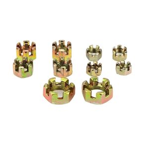Hexagon Slotted Nut Hexagon Slotted Nuts M10 M12 M14 M16 M20 Pack of 2(M20) in Saudi Arabia