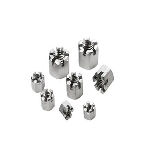 Hexagon Slotted Nut Stainless Steel Slotted Hexagon Grooved Nut Multiple Sizes(M14) in Saudi Arabia