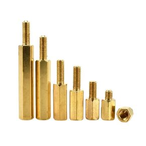 Hex Brass Male Female Motherboard Standoff Copper Mount M2 M2.5 M3 M4 Board Rack Stud Threaded Pillar PCB Column Spacer Screw(9mm(30Pcs)) in Kuwait