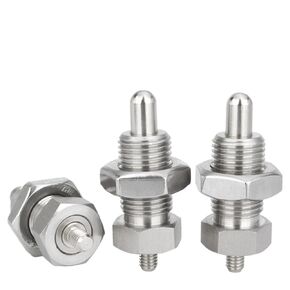 M8/M8L/M10/M10L/M12/M12L/M16/M16L Thread Round Head Lcoating Pin QX224 Return Type Carbon/Stainless Steel with Lock Nut 1Pcs(M1.2,M16L) in Kuwait