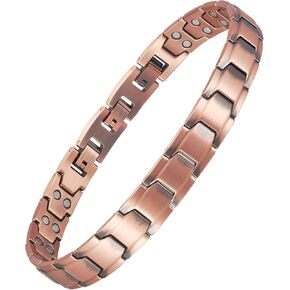 Copper Magnetic Anklet for Men, 99% Pure Copper Double Row Magnet Ankle Bracelet with 3500 Gauss and Adjustable Link Buckle in Kuwait