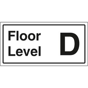 V Safety Floor Level D 300 x 150 mm - 2mm Rigid Plastic Safety Sign in Saudi Arabia