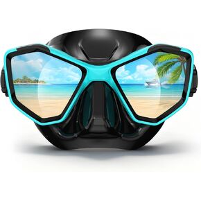 Scuba Mask Adults, Snorkel Diving Mask, Freediving Mask, Snorkeling Gear Swimming Goggles HD Tempered Glass, Low-Volume Dive Mask with Nose Cover, Anti Fog Anti Leakage in Kuwait