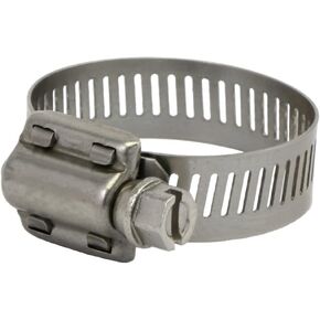 مشبك خرطوم عزم دوران عالي من الفولاذ المقاوم للصدأ 300 درجة، محرك دودي، مقاس SAE 16، نطاق قطر 11/16 بوصة إلى 1-1/2 بوصة، عرض النطاق الترددي 1/2 بوصة (عبوة من 10) in Kuwait