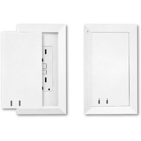 Child Resistant Outlet Cover (2-pack | White) | Decora GFCI Wall Plate | Sliding Door that Locks | Safe & Stylish | Patented Design | Made in the USA | Quick & Easy Installation | Socket Shield in Saudi Arabia