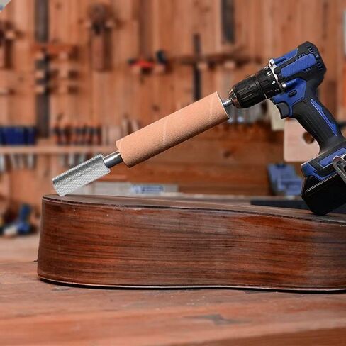 Guyker Handheld Rolling Pin Sander, Original Hand-Held Manual Aluminum Alloy Shaft Rod Sanding Machine for Shaping and Finishing Acoustic Guitar Repair Tool, SCDM in Saudi Arabia