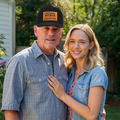 ZAGKOO Dad Gifts from Daughter Son - Men Gift for Father's Day, Birthday, Christmas - Dad Hats 2025 for New First Time Dads Papa Grandpa Stepdads - Leather Patch Adjustable Snapback Cotton Trucker Cap in Kuwait