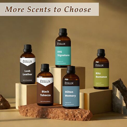 زيت عطري من الجلد الفاخر، ESSLUX 100 مل 3.3 أونصة زيوت معطرة فردية كبيرة، زيوت عطرية للعلاج بالمنزل للناشر والتدليك والصابون وروائح صناعة الشموع in Kuwait