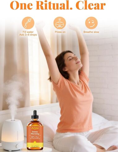 Sunny Morning — A 100% Pure Essential Oil Blend Citrus-Bright Blend that Makes Your Space Feel Like You Just Opened the Curtains, Essential Oils for Diffusers for Home in Saudi Arabia