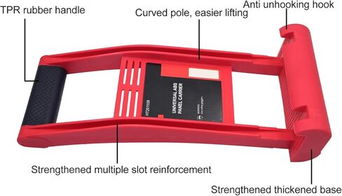 Drywall Carrier, 2Pcs 80KG Load Bearing Lift and Carry Panel Mover Non Slip Anti Falling Drywall Carrying Handle for Plywood Glass Board in Saudi Arabia