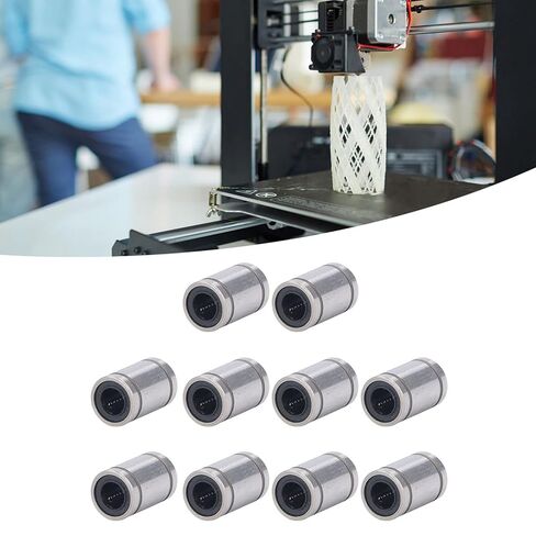 10Pcs LM8UU Linear Motion Bearings 304 Stainless Steel Optical Axis Slider Test Frame Spare ID 8mm OD 15mm for 3D Printers CNC Linear Slides in Saudi Arabia