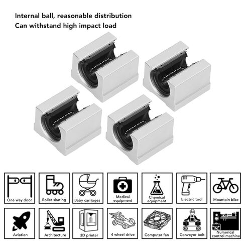 كتل شرائح الحركة الخطية المصنوعة من سبائك الألومنيوم عالية الدقة من النوع المفتوح SBR16UU لأدوات الآلات والروبوتات in Kuwait