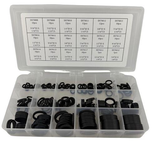 Stone River Products Square O-Ring Kit – 180 Piece, 18 Sizes, Buna-N (Nitrile) 70 Duro Assortment – SN70008–SN70212 Square Seals in Kuwait