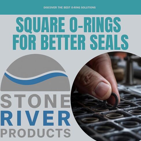 Stone River Products Square O-Ring Kit – 180 Piece, 18 Sizes, Buna-N (Nitrile) 70 Duro Assortment – SN70008–SN70212 Square Seals in Kuwait