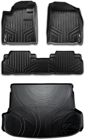 Smartliner All Weather Custom Fit Cargo Liner Floor حصيرة خلف الصف الثاني الأسود لعام 2019-2022 BMW X7 in Kuwait
