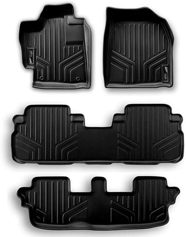 Smartliner All Weather Custom Fit Cargo Liner Floor حصيرة خلف الصف الثاني الأسود لعام 2019-2022 BMW X7 in Kuwait