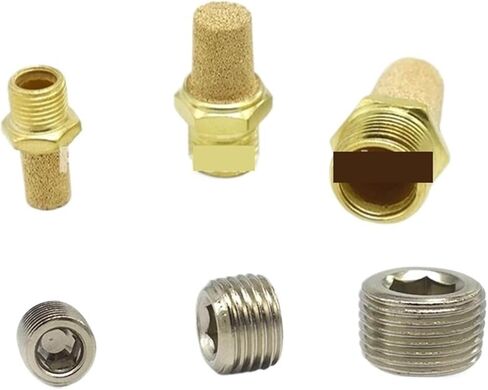 1pcs BSLM5 BSL01 BSL02 BSL03 BSL04 BSLMM5 BSLM01 BSLM02 BSLM03 BSLM04 M5 1/8 1/4 3/8 1/2 Muffler Fittings Copper Pagoda(BSL02) in Saudi Arabia