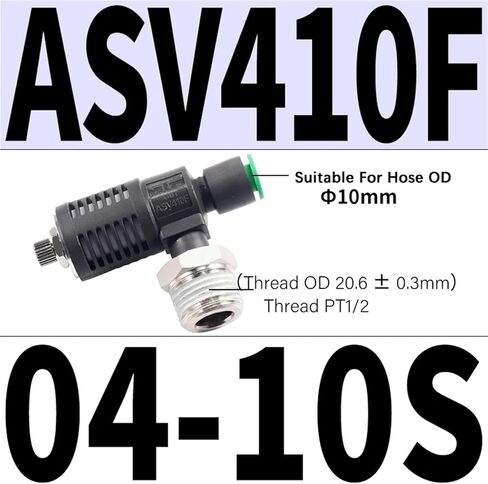 1pcs ASV120F ASV220F ASV310F ASV120F-M3-04 ASV220F-M5-04/06 Quick Speed Exhaust Controller Throttle Valve Air Pneumatic Fitting(ASV410F-04-10S) in Saudi Arabia