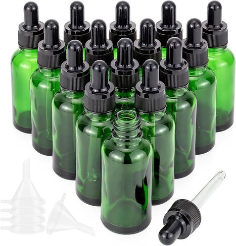 jiuwu 15 pcs ، 1 أوقية زجاجة قطارة ، زجاجة قطرة زجاجية زجاجية زرقاء مع 5 مسارات ، 30 مل زجاجات مع قطار ، النهاية الجميلة ، تصميم مقاوم للتسرب ، شفط أقوى للزيت الأساسي ، السوائل ， عينة in Kuwait