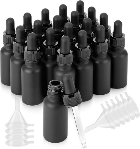 jiuwu 15 pcs ، 1 أوقية زجاجة قطارة ، زجاجة قطرة زجاجية زجاجية زرقاء مع 5 مسارات ، 30 مل زجاجات مع قطار ، النهاية الجميلة ، تصميم مقاوم للتسرب ، شفط أقوى للزيت الأساسي ، السوائل ， عينة in Kuwait