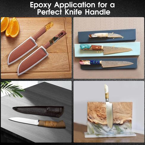 Knife Handle Epoxy, Ideal for Knife Handle Applications, 6.7 Ounce Adhesive Set, High Impact Clear Resin Kit, A & B 2 Part Epoxy Glue, Rigid and Flexible Resin in Kuwait