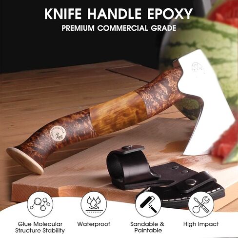 Knife Handle Epoxy, Ideal for Knife Handle Applications, 6.7 Ounce Adhesive Set, High Impact Clear Resin Kit, A & B 2 Part Epoxy Glue, Rigid and Flexible Resin in Kuwait