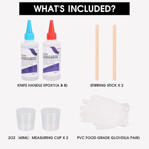 Knife Handle Epoxy, Ideal for Knife Handle Applications, 6.7 Ounce Adhesive Set, High Impact Clear Resin Kit, A & B 2 Part Epoxy Glue, Rigid and Flexible Resin in Kuwait