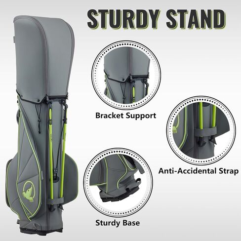 Honma Golf Stand Bag Lightweight,Premium PU Leather Golf Bag for Men Women with 5-Way Full-Length Divider, Dual Strap, Ideal for Carrying or Push Cart in Kuwait