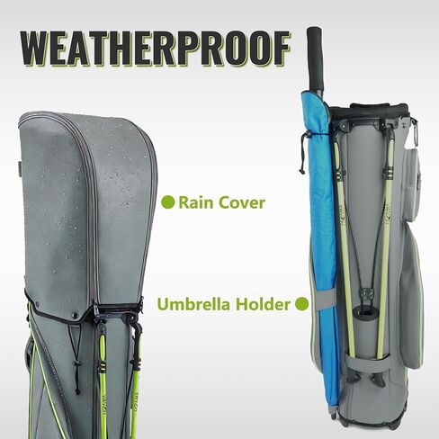 Honma Golf Stand Bag Lightweight,Premium PU Leather Golf Bag for Men Women with 5-Way Full-Length Divider, Dual Strap, Ideal for Carrying or Push Cart in Kuwait