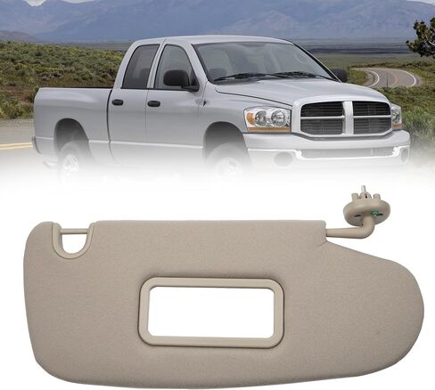 Dasbecan Pair Sun Visor w/Mirror متوافق مع Dodge RAM 1500 2500 3500 2002 2003 2004 2005 2006 2007 2008 2009 استبدال# 1902167 (غير قابل للتمديد) in Kuwait