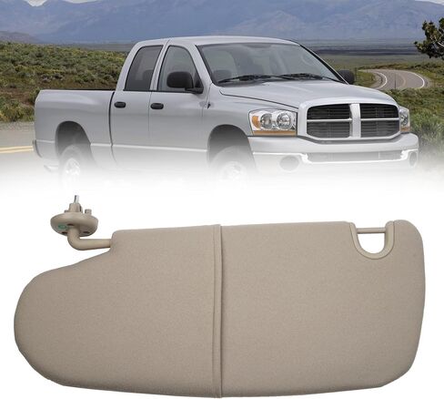 Dasbecan Pair Sun Visor w/Mirror متوافق مع Dodge RAM 1500 2500 3500 2002 2003 2004 2005 2006 2007 2008 2009 استبدال# 1902167 (غير قابل للتمديد) in Kuwait