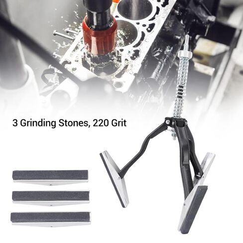 LiebeWH 4 Inch Engine Cylinder Hone Tool with 3 Grinding Stones 3 Jaw Cylinder Sander Polisher 2-1/4 to 7 Inch Work Range in Saudi Arabia