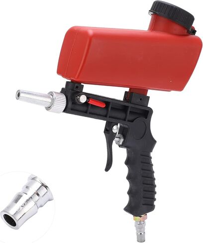Akozon Handheld Pneumatic Sandblasting Gun Portable 90psi Sand for Auto Car Repair Nylon Carbon Steel Red 21lbs in Saudi Arabia