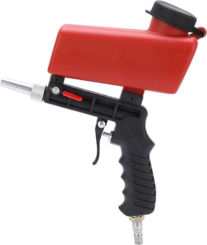 Akozon Handheld Pneumatic Sandblasting Gun Portable 90psi Sand for Auto Car Repair Nylon Carbon Steel Red 21lbs in Saudi Arabia