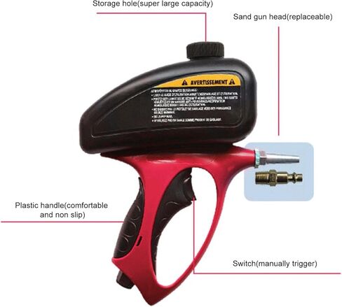 السفع الرملي بالهواء من جاروسا، محمول مع موصل توصيل سريع لإصلاح الأثاث التلقائي وإصلاح حمام السباحة وتنظيف الطلاء وتقشير الزجاج والحفر in Kuwait